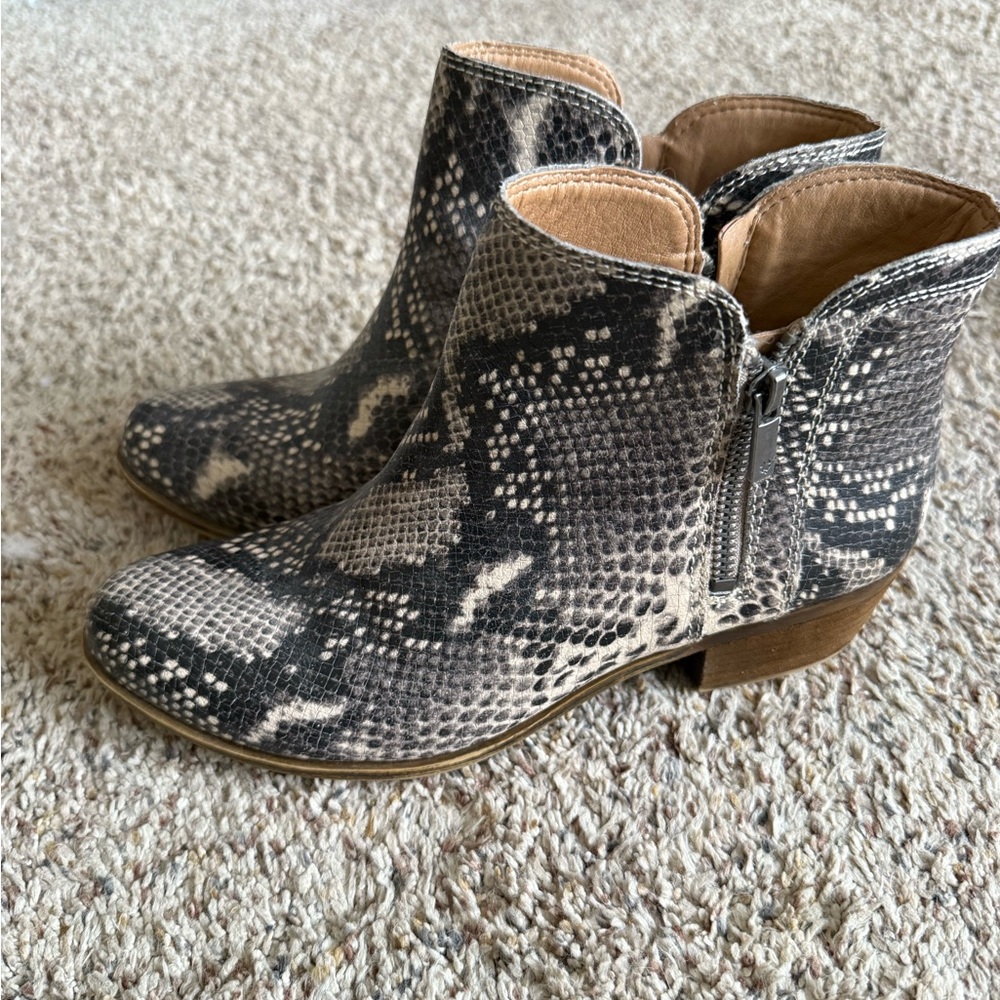 Lucky Brand, Python Bootie - Double Zip - image 1